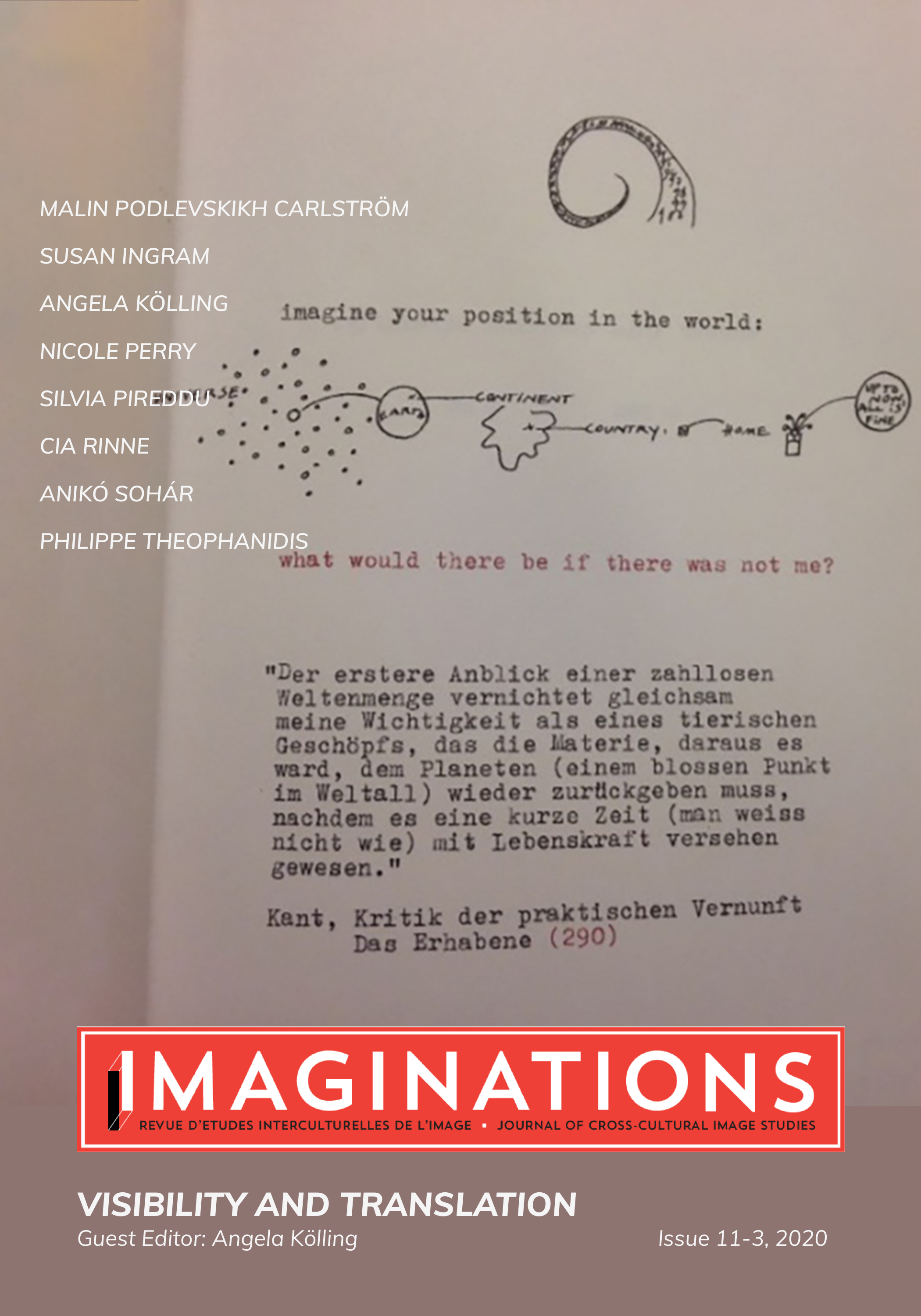 Imaginations 11-3 (2020) cover: Cia Rinne's <i>Das Erhabene</i>